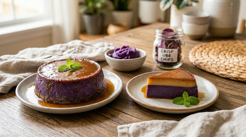 Ube Flan and Ube Leche Flan: Recipes, Variations and Where to Buy